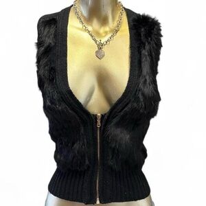 Elegant Black Fur Vest